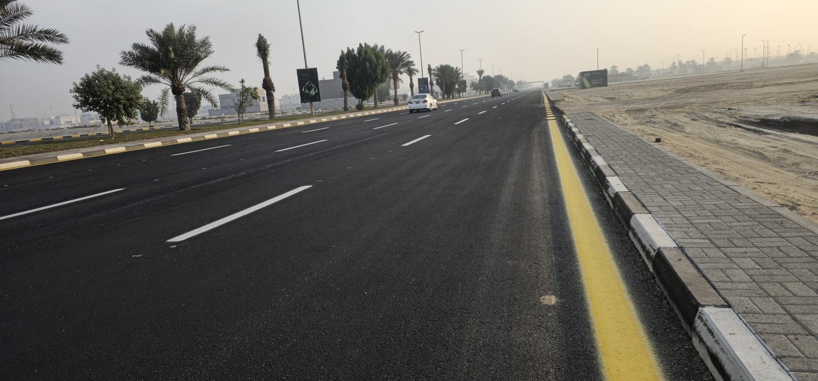 Newly completed residential road, Eastern Province